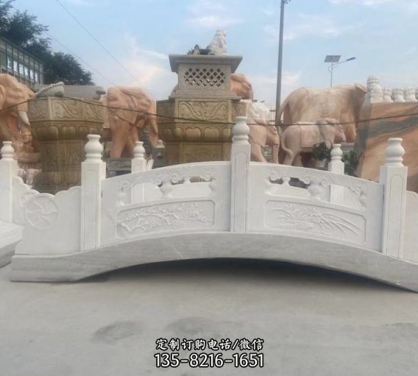河道花崗巖欄桿石拱橋 圍欄雕塑（3）