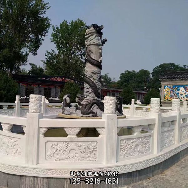 河道花崗巖欄桿石拱橋 圍欄雕塑（1）