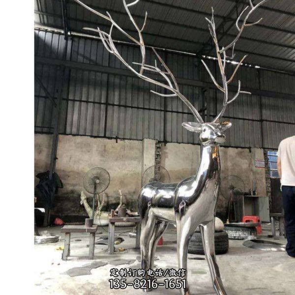 園林廣場綠地擺放不銹鋼動物景觀雕塑（2）