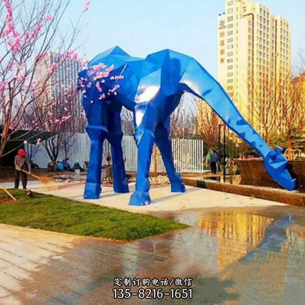 園林廣場綠地擺放不銹鋼動物景觀雕塑（5）