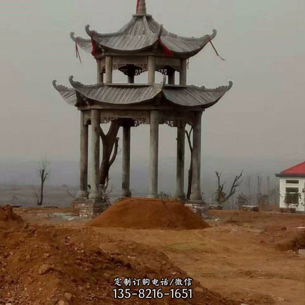 中式園林戶外六角涼亭雕塑（1）