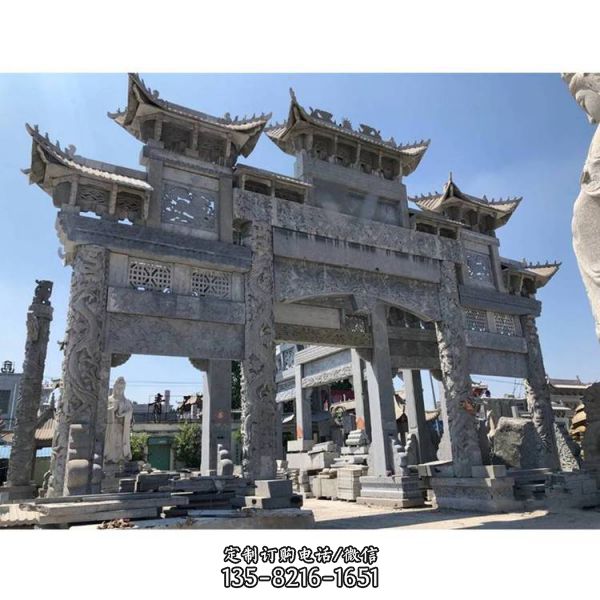 大型大理石石雕牌坊雕塑（1）