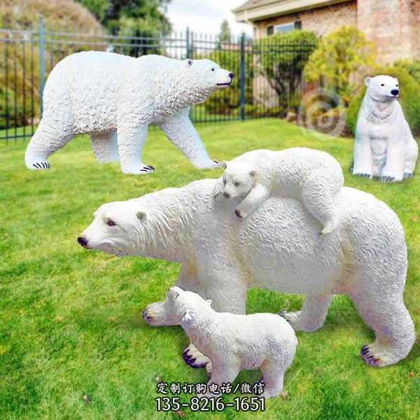 北極熊動物造型燈戶外景觀仿真發光玻璃鋼動物雕塑（2）