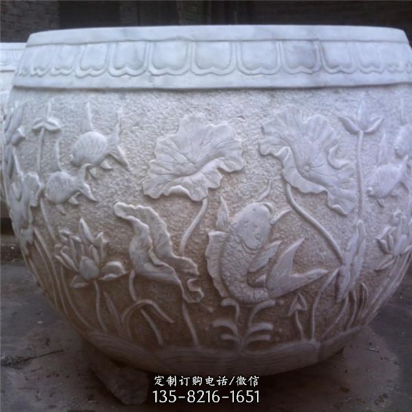 石雕浮雕仿古老石槽石缸雕塑（2）