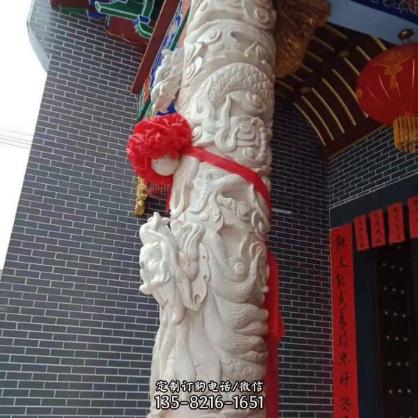 景區(qū)大型盤龍柱石雕龍柱（1）