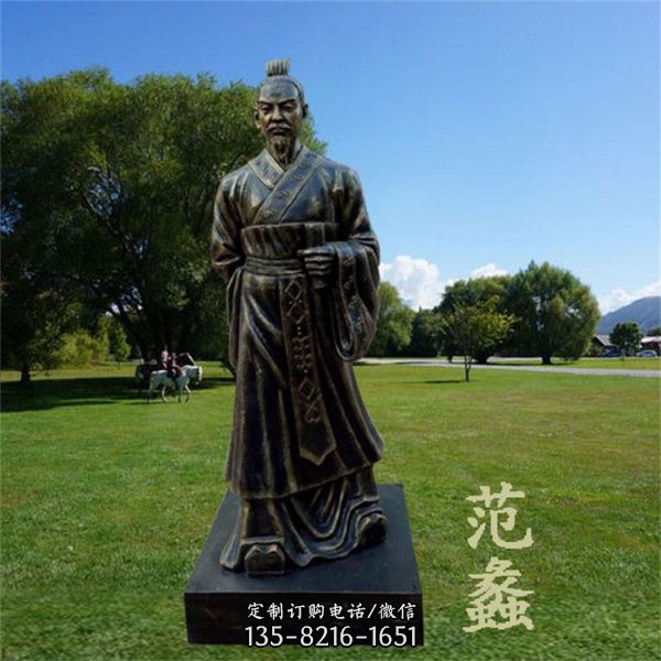 校園玻璃鋼仿銅歷史名人雕塑（6）