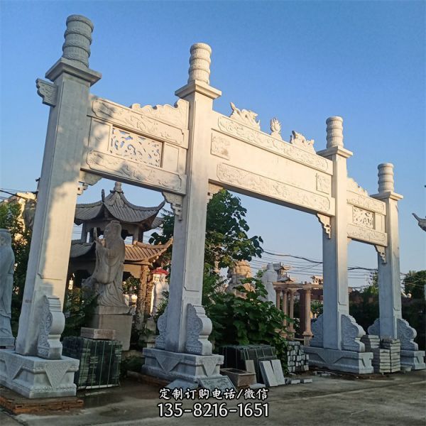 花崗巖農村石牌坊 大型景觀青石石牌樓雕塑（2）