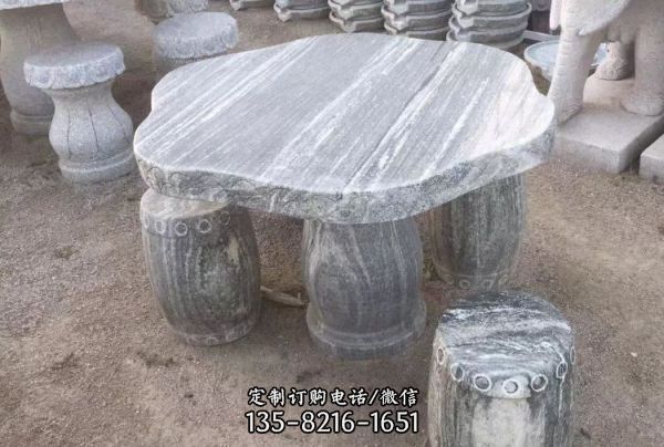 庭院戶外 花崗巖仿古休閑石圓桌（3）