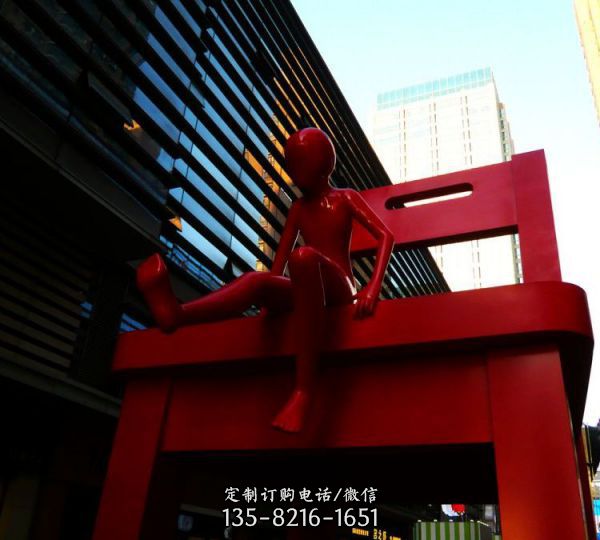 抽象人物不銹鋼雕塑 運(yùn)動(dòng)員校園景觀雕塑（4）