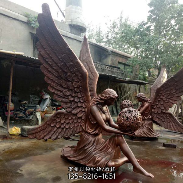 西方天使人物銅雕歐式酒店廣場景觀擺件（2）