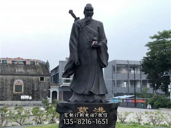 校園景區玻璃鋼仿銅人物葛