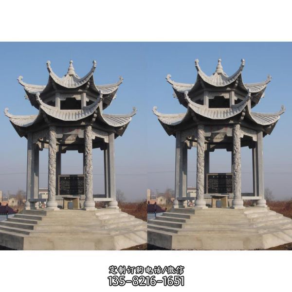 廣場石亭 公園雙層景觀戶外涼亭雕塑（2）