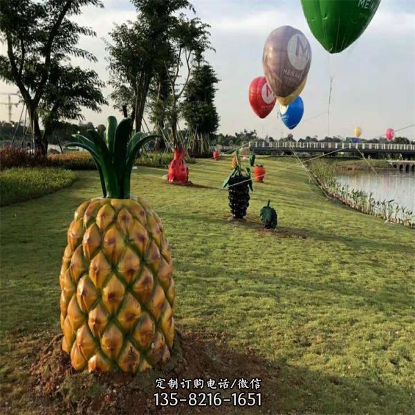 農場戶外草坪玻璃鋼彩繪仿真水果蔬菜雕塑（1）