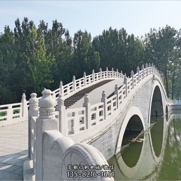寺廟景區古建筑專用漢白玉雕刻石欄桿扶手（4）