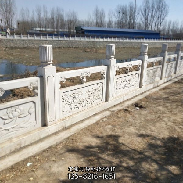 寺廟景區古建筑專用漢白玉雕刻石欄桿扶手（2）