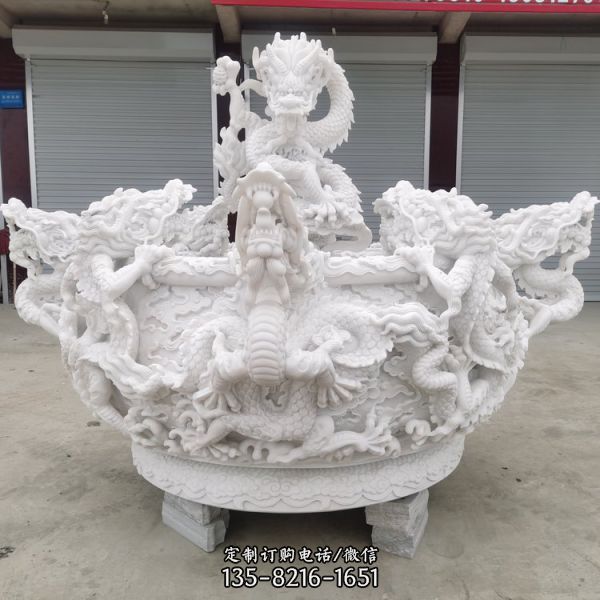 庭院園林仿古雕刻青石魚缸花缸（2）