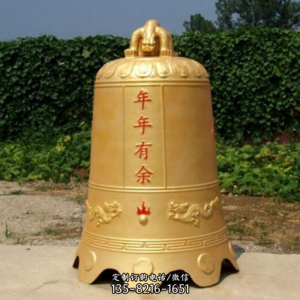 景點戶外裝飾祈福兩米仿古銅鐘雕塑（2）