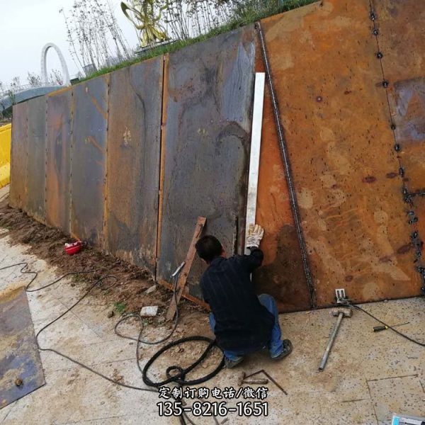 公園景觀耐候鋼板雕刻文化人物墻雕塑（4）