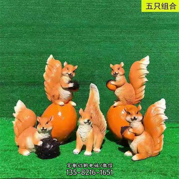 戶外草坪玻璃鋼仿真動物小品雕塑（1）