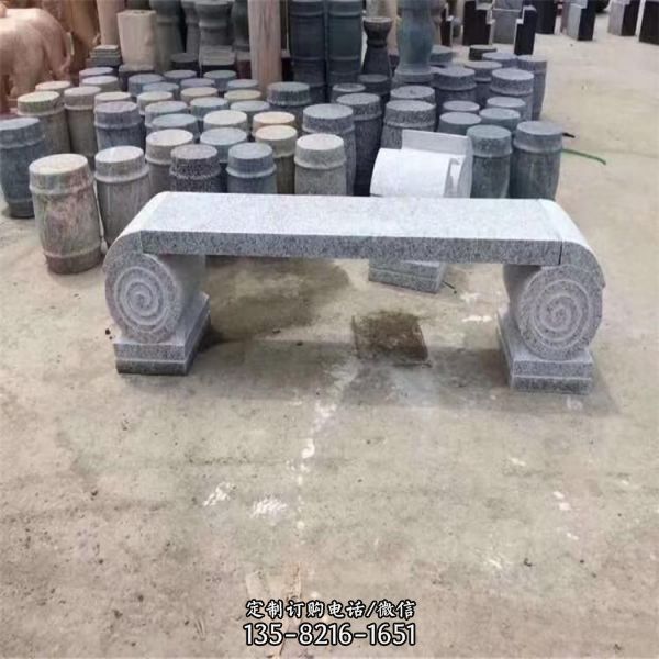 大理石花崗巖雕刻長形石凳景點(diǎn)園林?jǐn)[放