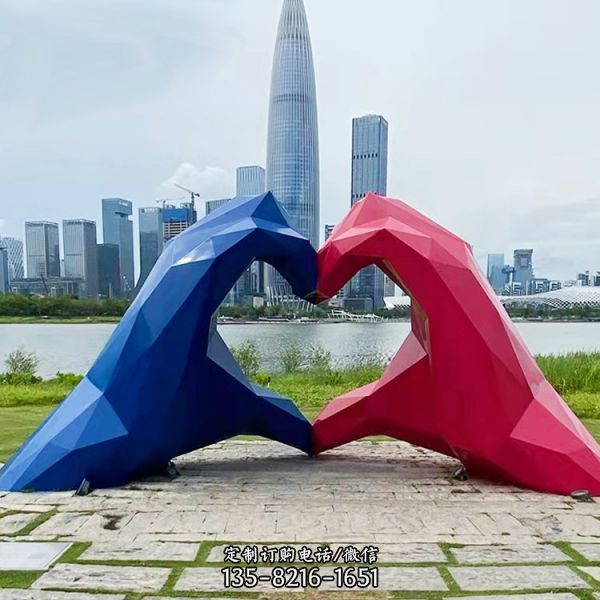 愛情主題戶外公園大型幾何景觀雕塑（2）