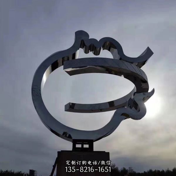 戶外廣場異形白鋼抽象標志景觀擺件（3）