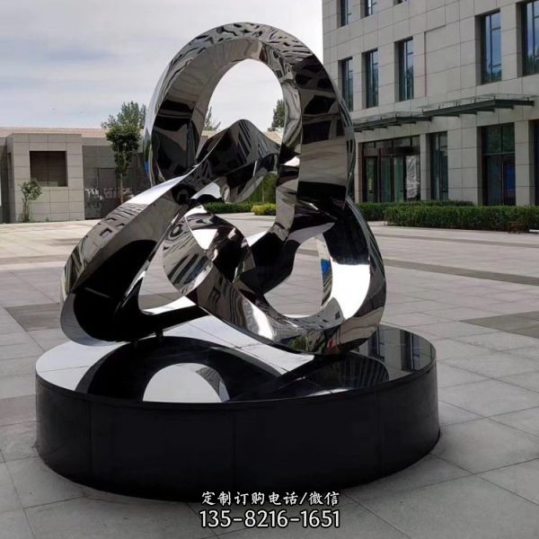 戶外廣場異形白鋼抽象標志景觀擺件（5）