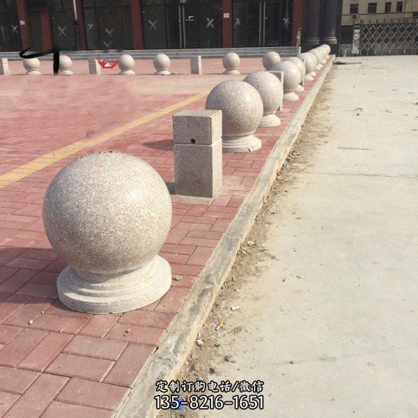 擋車球 大理石路障石 廣場(chǎng)公園車阻石雕塑（1）