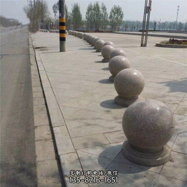 擋車球 大理石路障石 廣場(chǎng)公園車阻石雕塑（3）