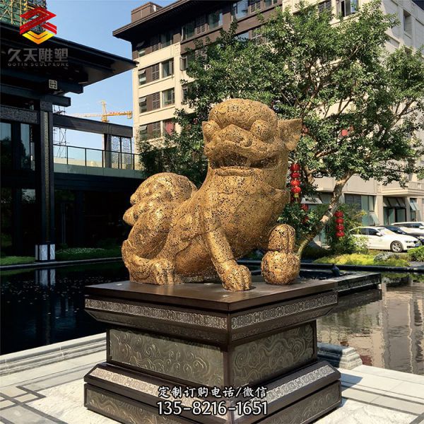 不銹鋼金屬鏤空字母鐵藝獅子造型（2）