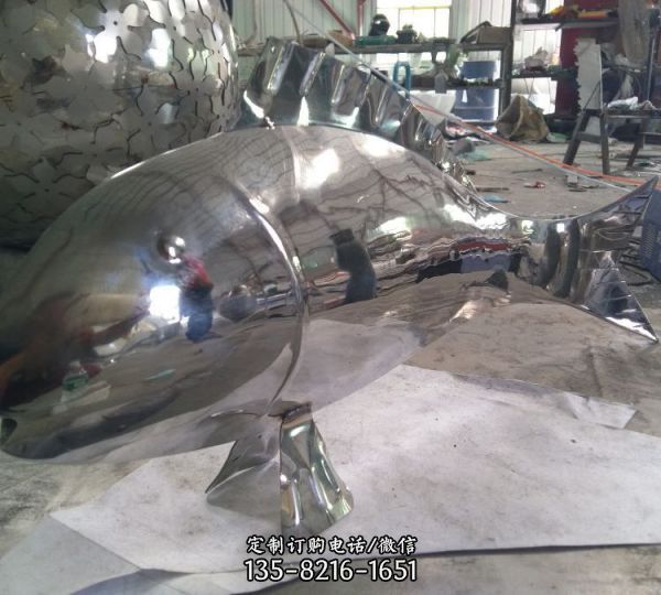 不銹鋼小魚(yú)擺件戶外水池景觀工藝品（4）