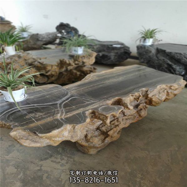 戶外天然石桌石凳石雕擺件（5）