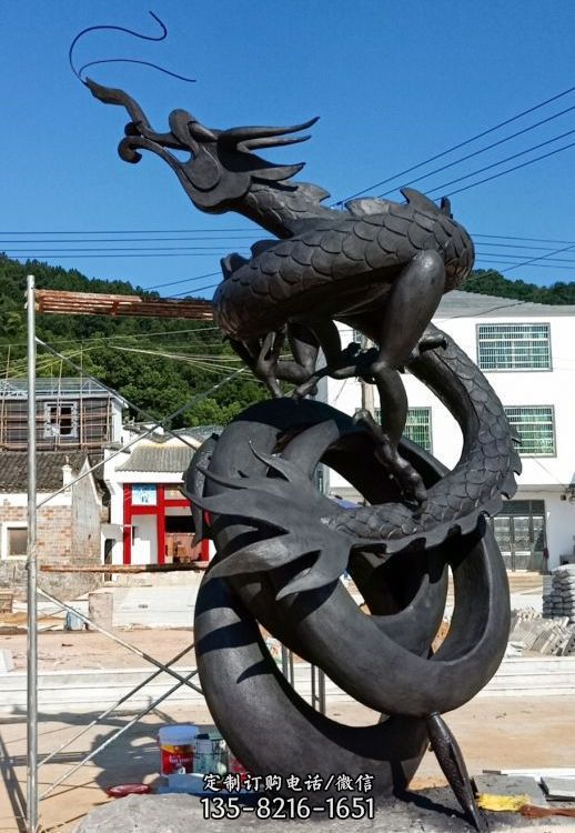 園林戶外玻璃鋼仿銅創(chuàng)意龍雕塑