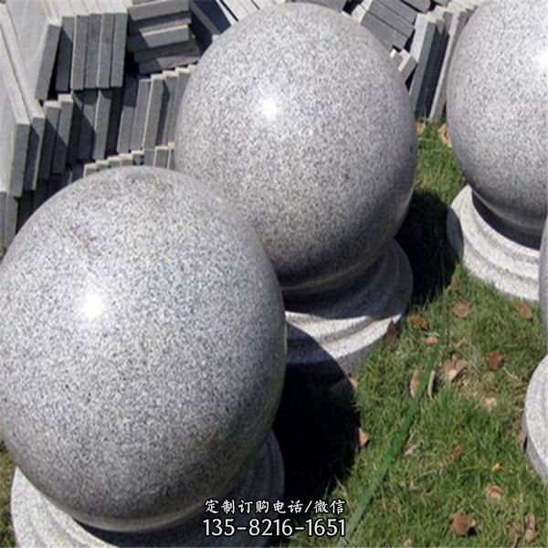 廣場公共場所花崗巖擋車石路障石圓球（1）