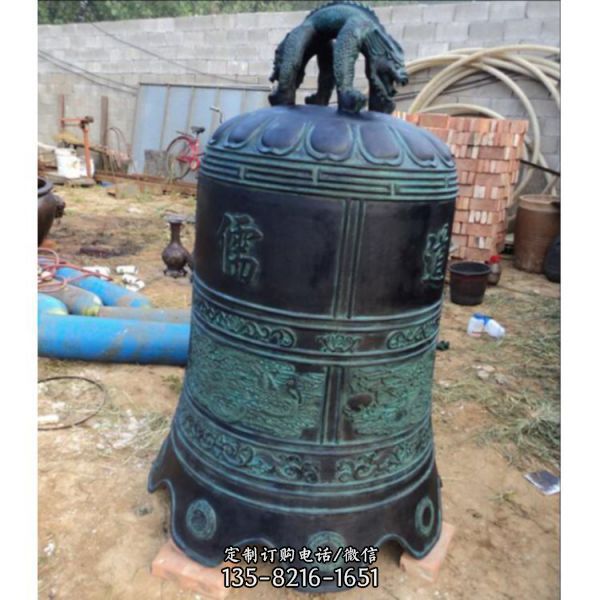 寺院仿古銅鐘工藝品 大型仿古銅鐘 雕塑（3）