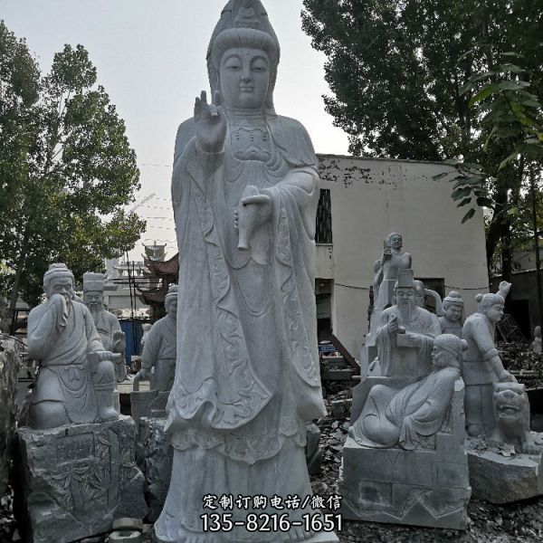 校園景點戶外擺放花崗巖雕刻人物佛像雕塑（4）