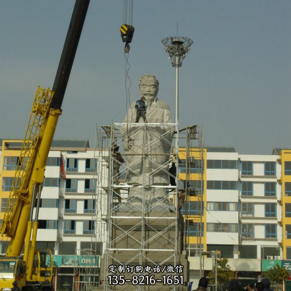 校園景點戶外擺放花崗巖雕刻人物佛像雕塑（5）