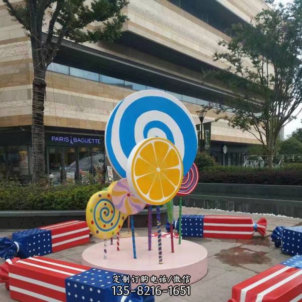 開業節日裝飾糖果玻璃鋼雕塑擺件（2）