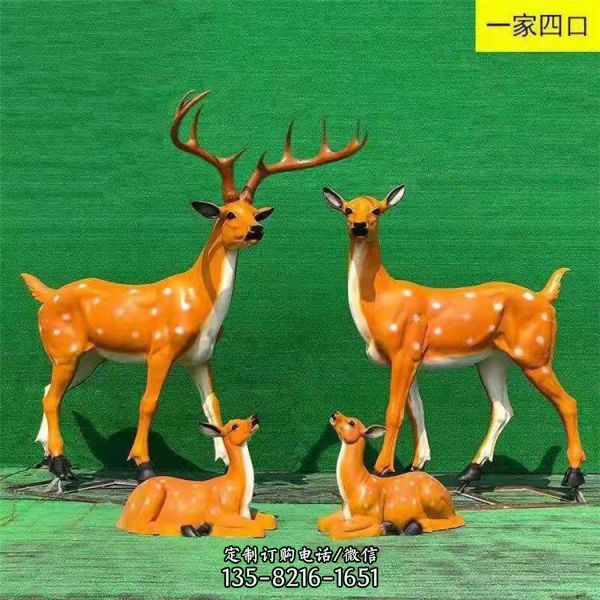 玻璃鋼鹿動物雕塑 商業街景觀小品雕塑（2）