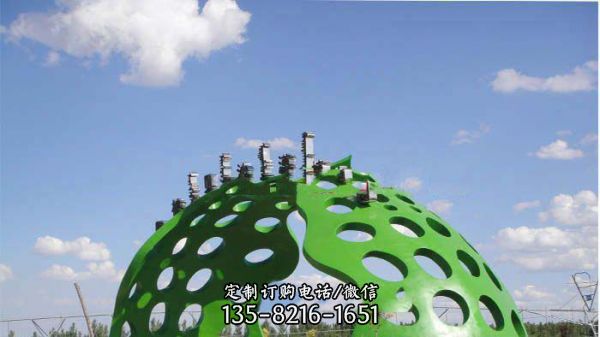 拱門雕塑-公園不銹鋼鏤空半圓拱門雕塑