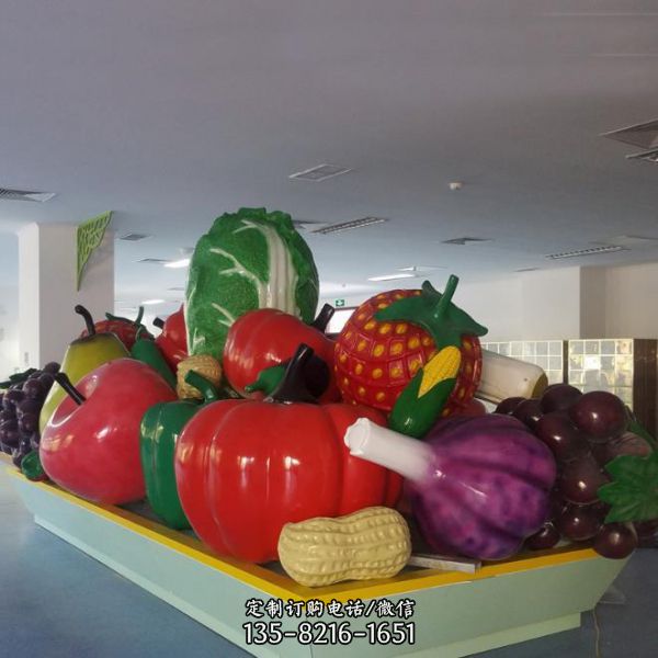 水果蔬菜雕塑-園林景觀美陳真水果模型玻璃鋼雕塑戶外擺件