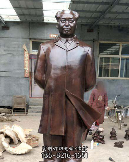 毛澤東雕塑-戶外銅雕中國偉人毛澤東雕塑