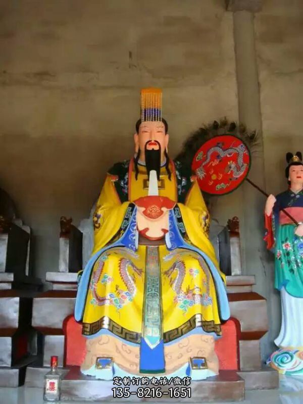 玉帝雕塑-寺廟大型佛像玻璃鋼彩繪玉帝雕塑