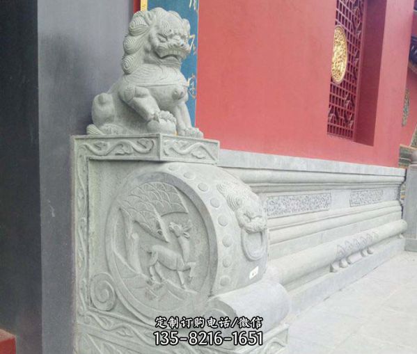 庭院大理石石雕看門的獅子雕塑