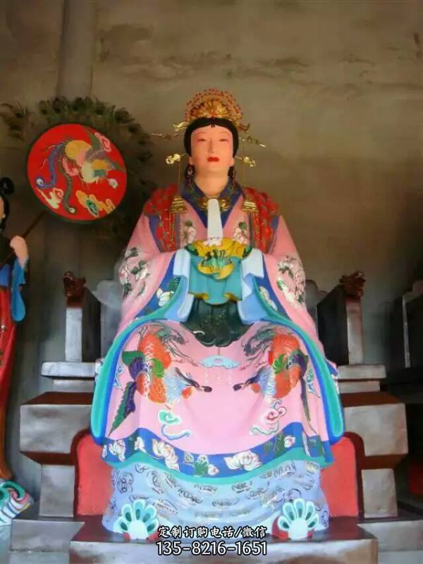 樹脂創(chuàng)意彩繪寺廟王母娘娘雕塑