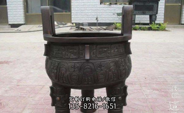 古代創(chuàng)意浮雕不銹鋼仿銅浮雕鼎雕塑