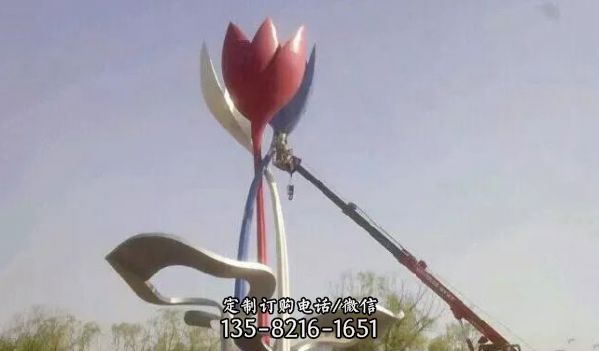 不銹鋼花朵廣場雕塑