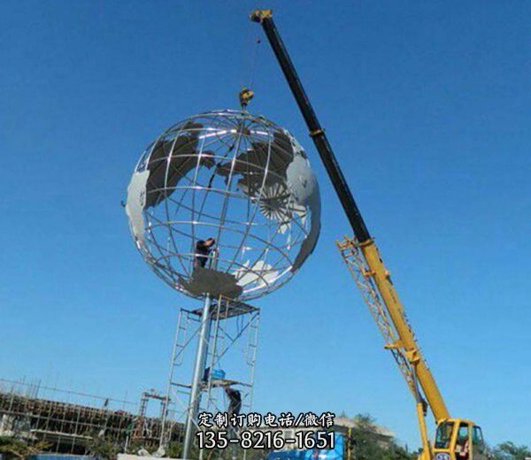 公園戶外不銹鋼雕塑鐵藝制品鏤空球雕塑
