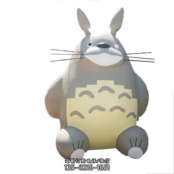 景區玻璃鋼可愛卡通龍貓雕塑