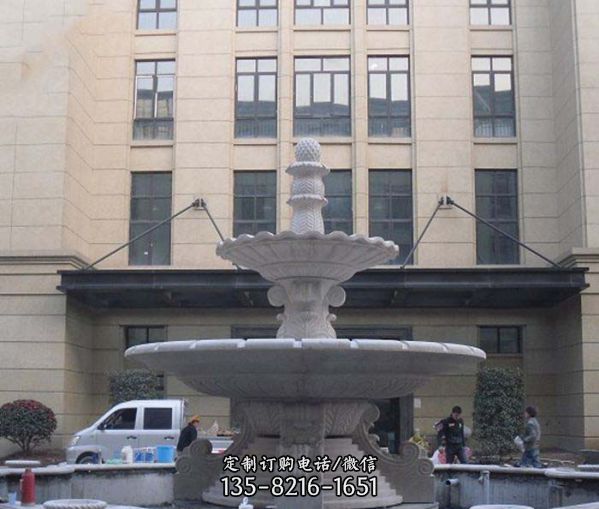 小區景觀歐式噴泉大理石雕塑